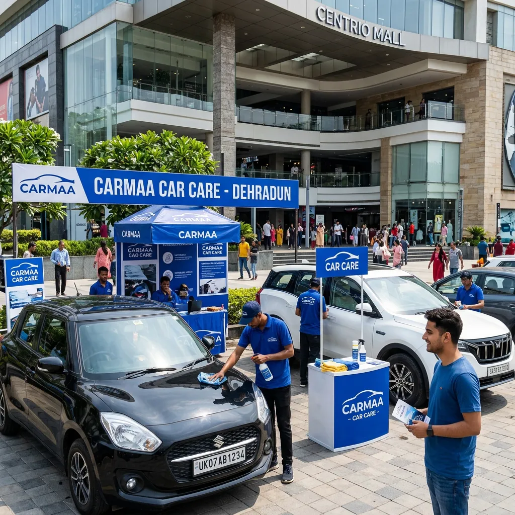 Carmaa's Waterless Car Wash Trend at Centrio Mall Dehradun