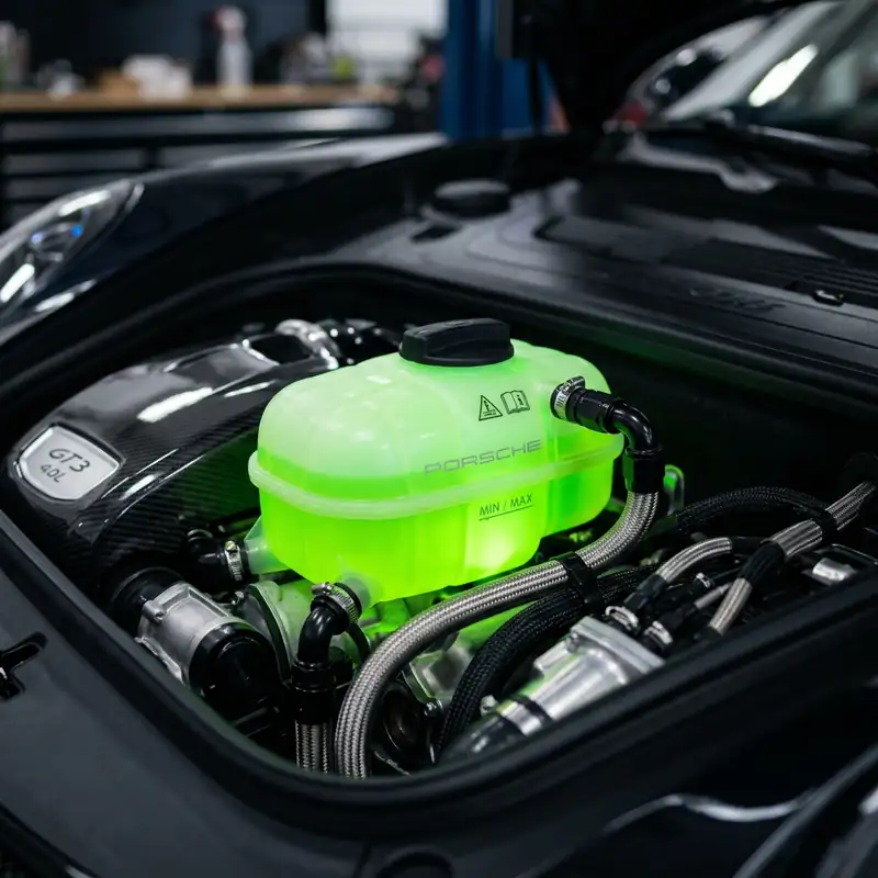Engine coolant reservoir check