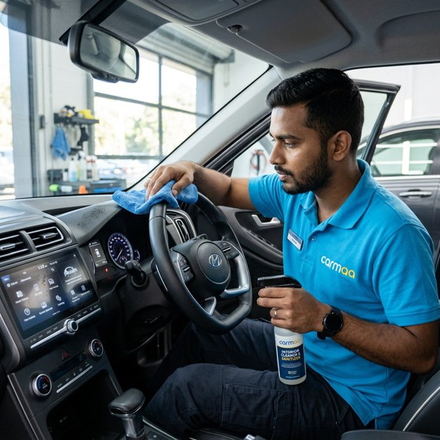 professional doorstep interior car cleaning