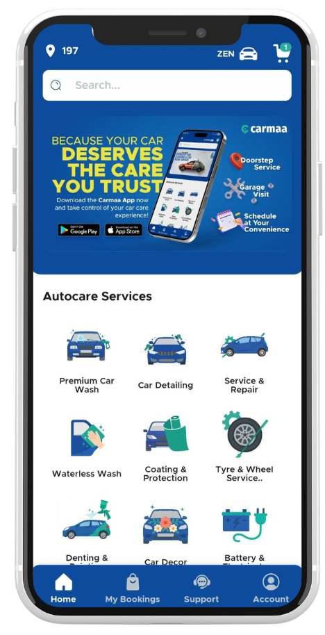 Car detailing app