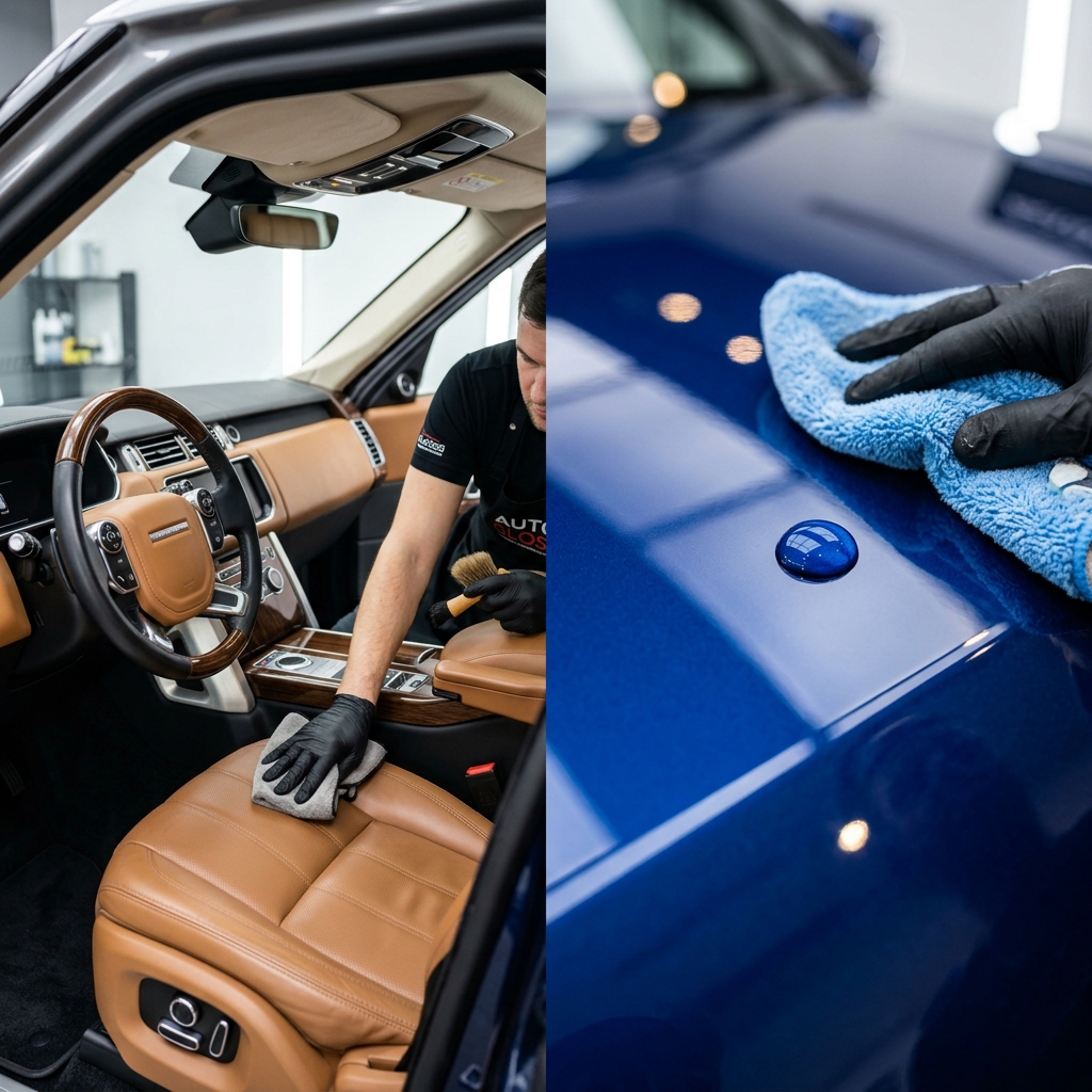 Car interior cleaning and hard water stain removal